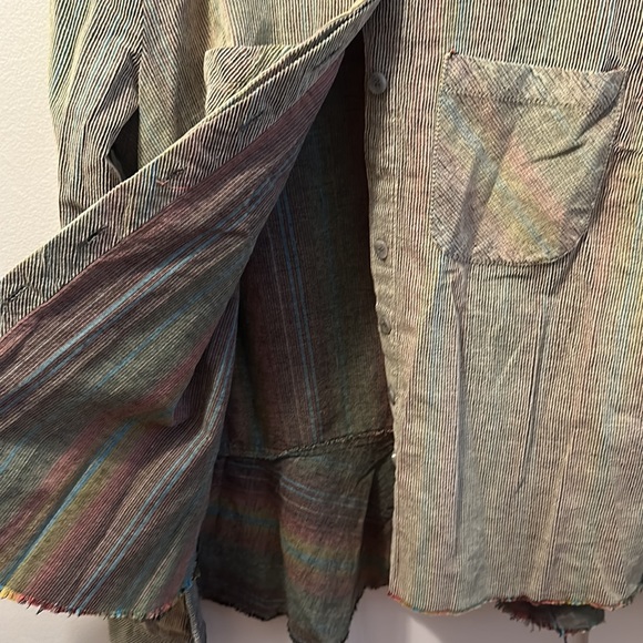 Free People light corduroy button down - Picture 3 of 4